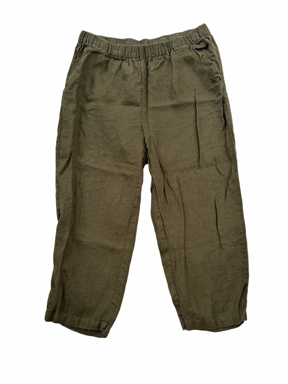 Quince Women’s Size XL Extra Large Martini Olive Green European Linen Pants